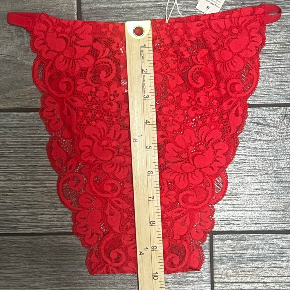 NWT HAH x Free People SET Medium Got UR Back Bralette + Chase Me Down Panty Red - Picture 15 of 16